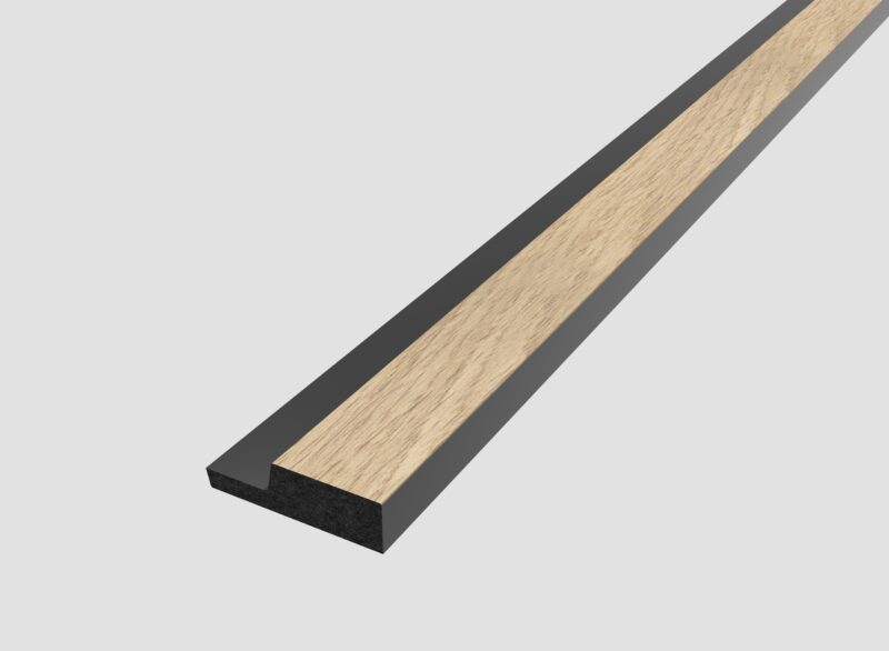 SplashPro Left Hand Trim (Narrow Slat) - Natural Oak