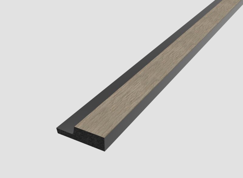 SplashPro Left Hand Trim (Narrow Slat) - Washed Oak