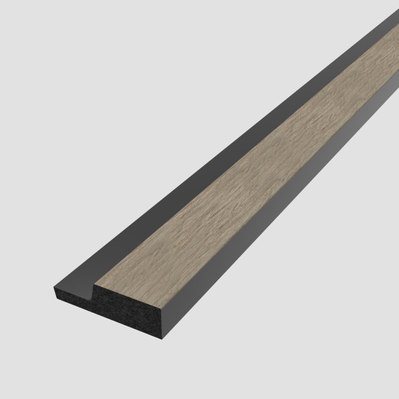 SplashPro Left Hand Trim (Narrow Slat) - Washed Oak
