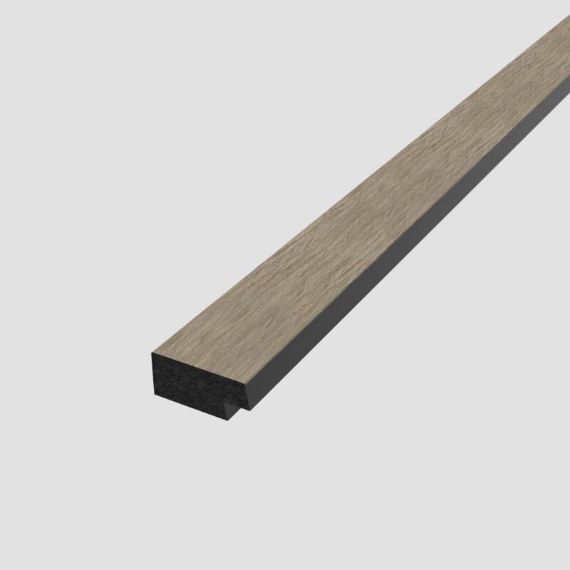 SplashPro Right Hand Trim (Narrow Slat) - Washed Oak