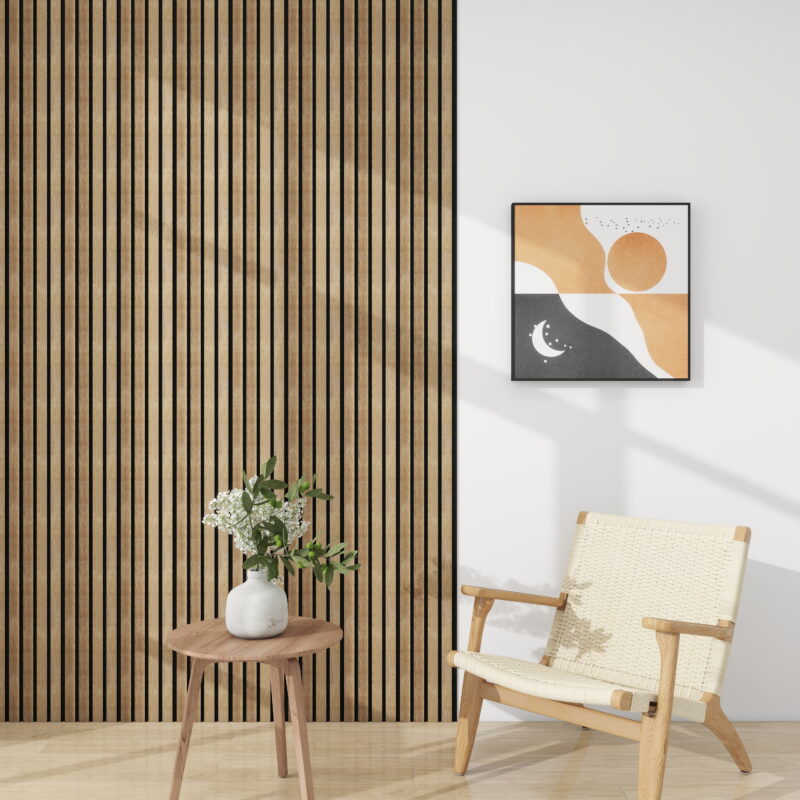 Acoustic Slat Wall Panel - Natural Oak