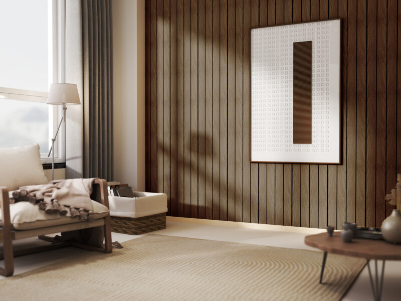 SplashPro Left Hand Trim (Wide Slat) - Smoked Oak - Image 8