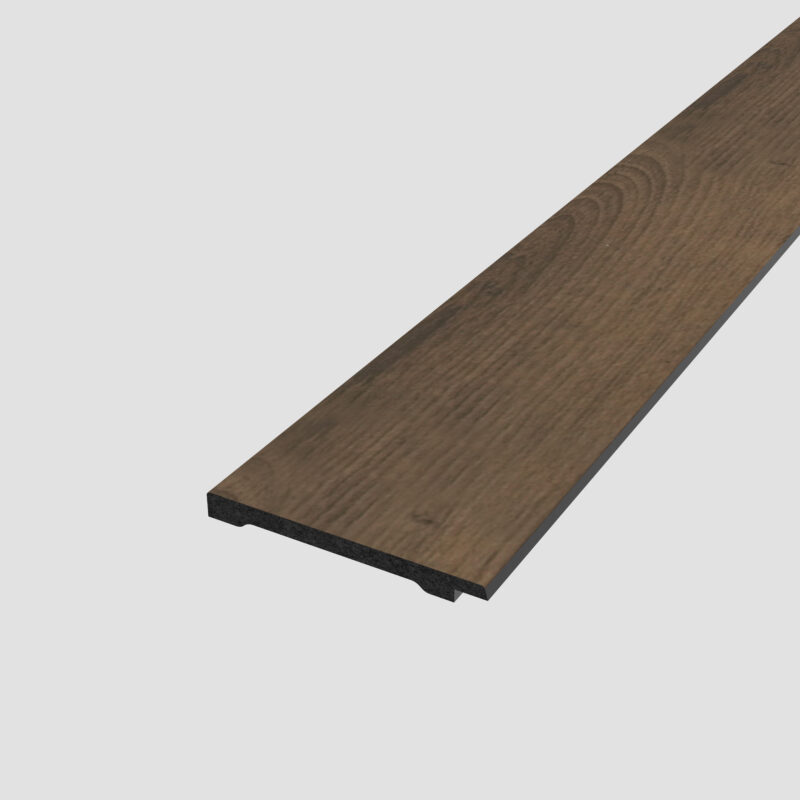 SplashPro Left Hand Trim (Wide Slat) - Smoked Oak