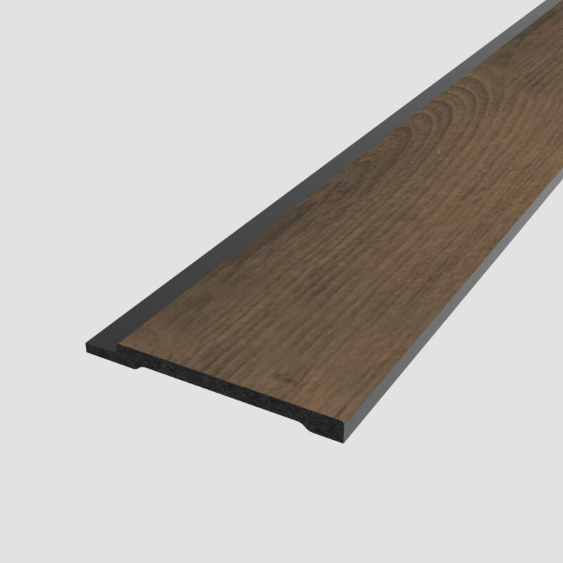 SplashPro Right Hand Trim (Wide Slat) - Smoked Oak