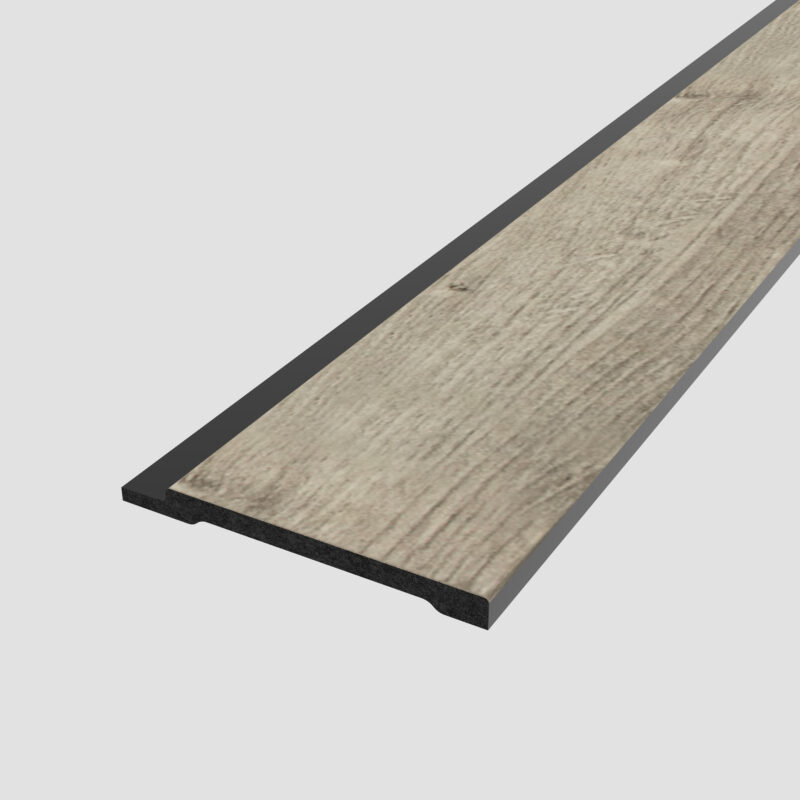 SplashPro Right Hand Trim (Wide Slat) - Washed Oak