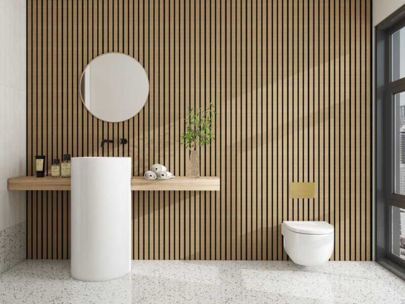 SplasPro Top/Bottom Trim (Narrow Slat) - Natural Oak - Image 7