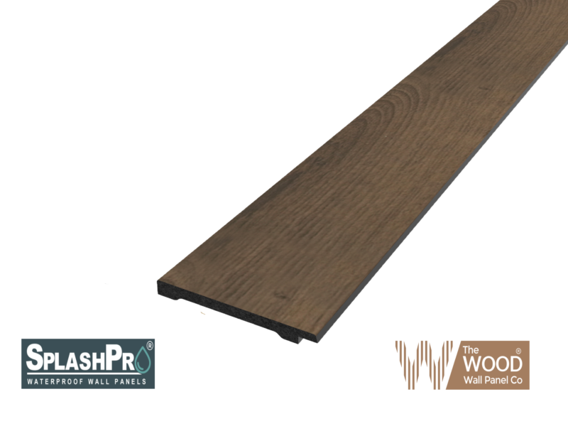 SplashPro Left Hand Trim (Wide Slat) - Smoked Oak - Image 2