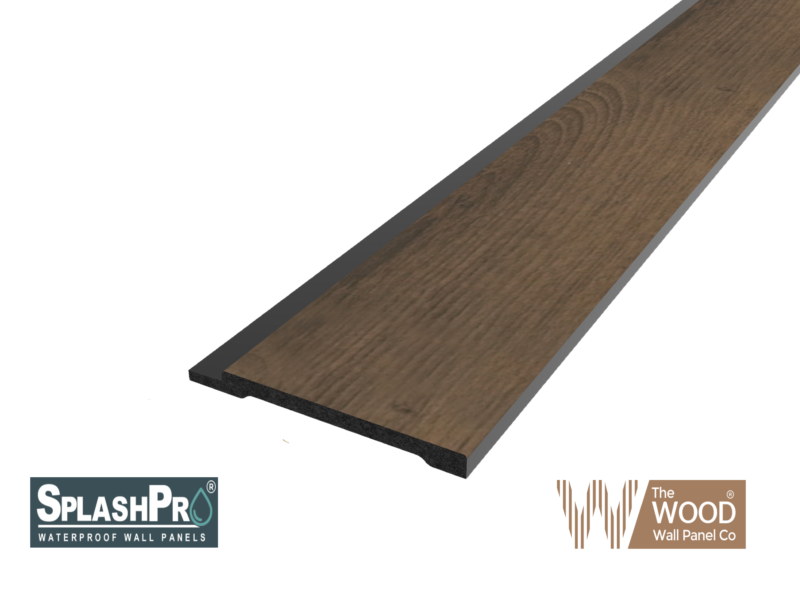 SplashPro Right Hand Trim (Wide Slat) - Smoked Oak - Image 2