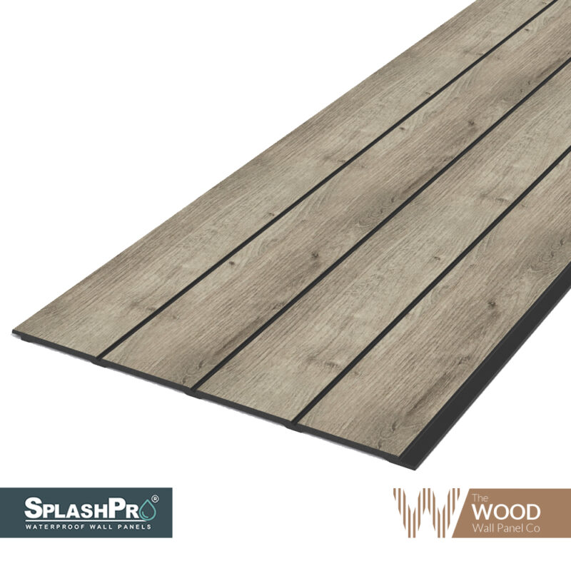 SplashPro Waterproof Panel (Wide Slat) - Washed Oak