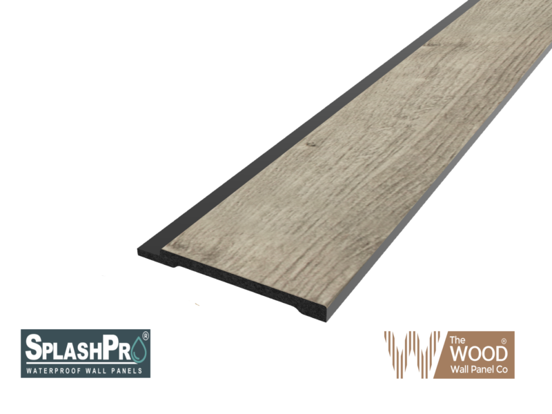 SplashPro Right Hand Trim (Wide Slat) - Washed Oak - Image 2