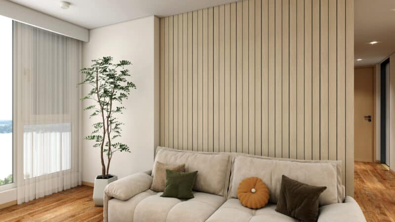 SplashPro Waterproof Panel (Wide Slat) - Natural Oak - Image 3