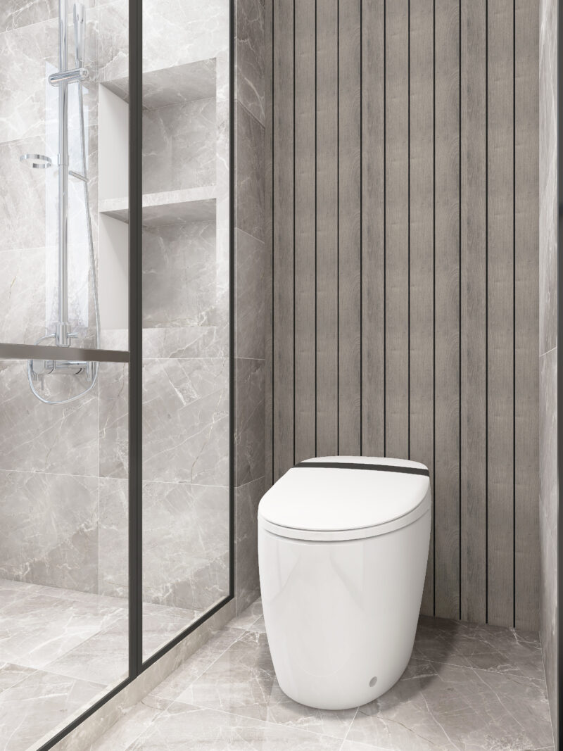 SplashPro Left Hand Trim (Wide Slat) - Washed Oak - Image 7