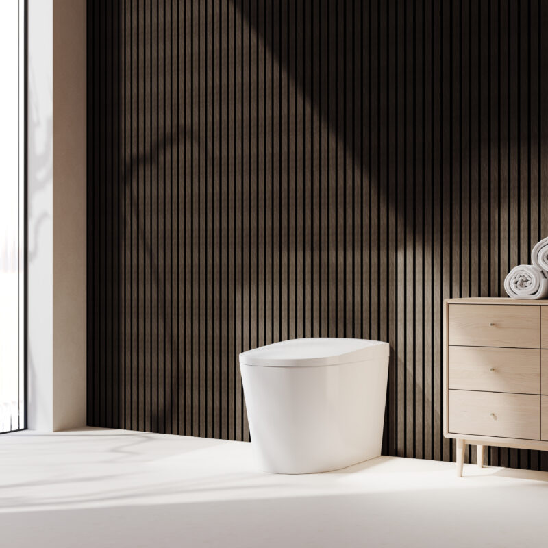SplashPro Waterproof Panel (Narrow Slat) - Smoked Oak - Image 7