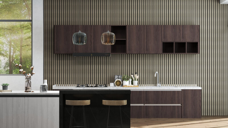 SplashPro Waterproof Panel (Narrow Slat) - Washed Oak - Image 7