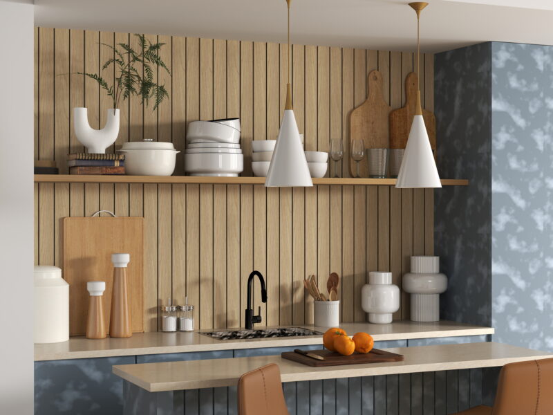 SplashPro Waterproof Panel (Wide Slat) - Natural Oak - Image 7