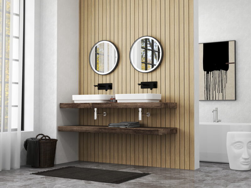 SplashPro Waterproof Panel (Wide Slat) - Natural Oak - Image 5
