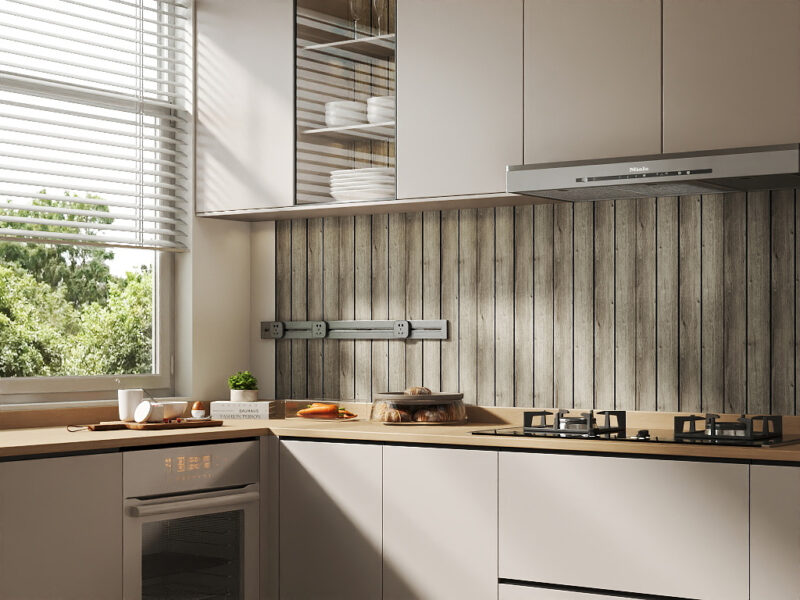 SplashPro Waterproof Panel (Wide Slat) - Washed Oak - Image 3