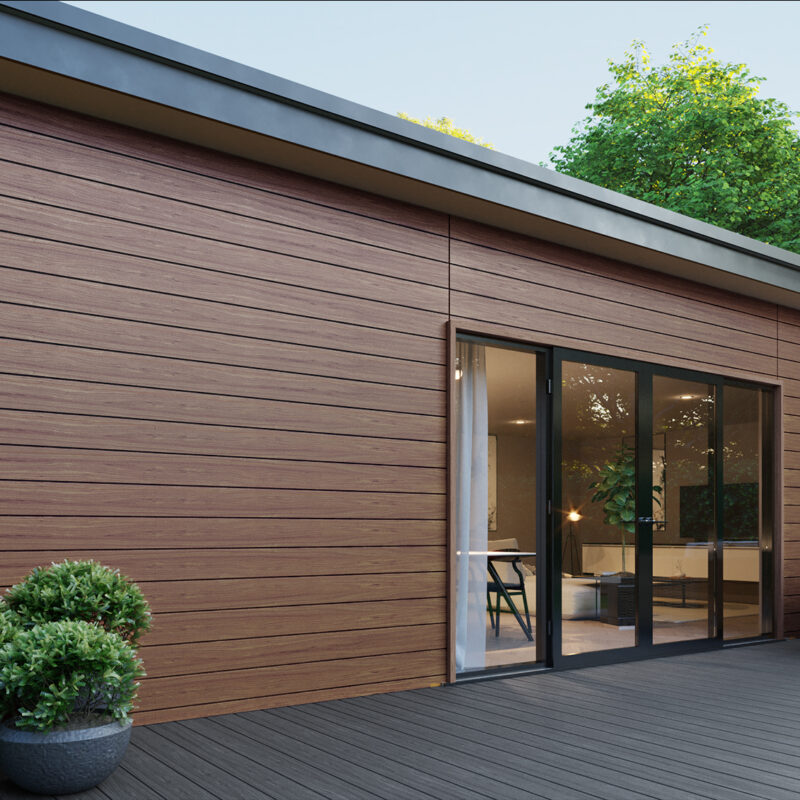 Shiplap  Composite Cladding Board - Walnut