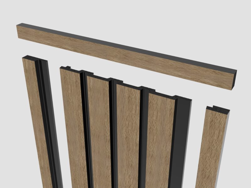 SplasPro Top/Bottom Trim (Narrow Slat) - Natural Oak - Image 3