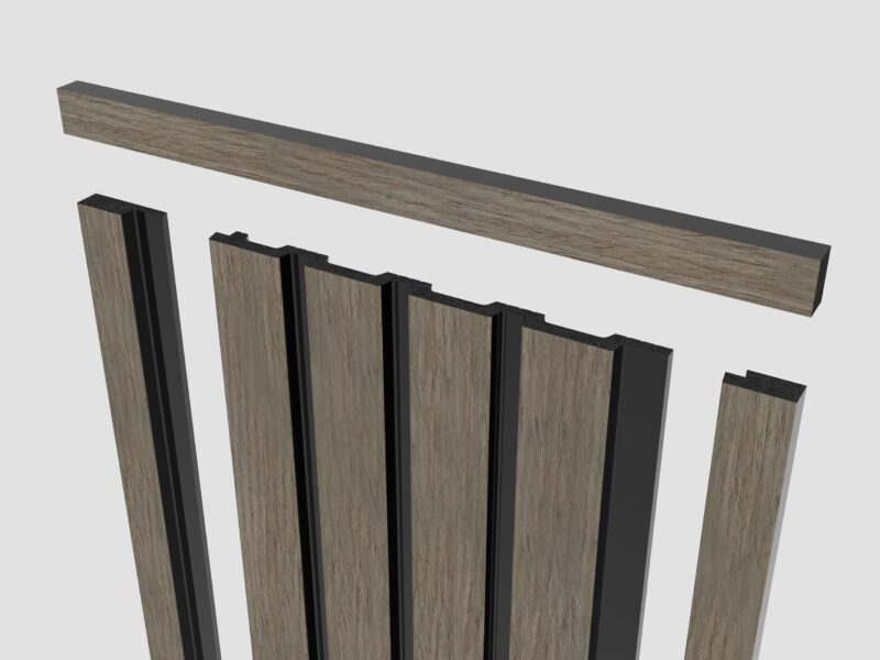 SplashPro Top/Bottom Trim (Narrow Slat) - Washed Oak - Image 3