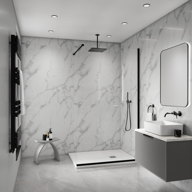 Mural Maxi Gloss Waterproof Panel - Bianco White