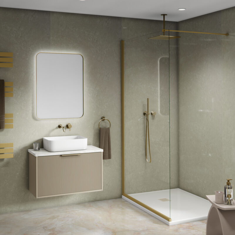 Mural Maxi Matt Waterproof Panel - Truffle Stone