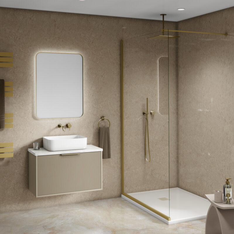 Mural Maxi Matt Waterproof Panel - Beige Stone