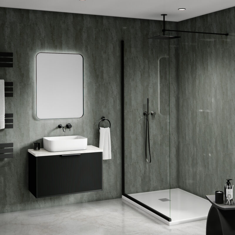 Mural Maxi Matt Waterproof Panel - Metallic Stone