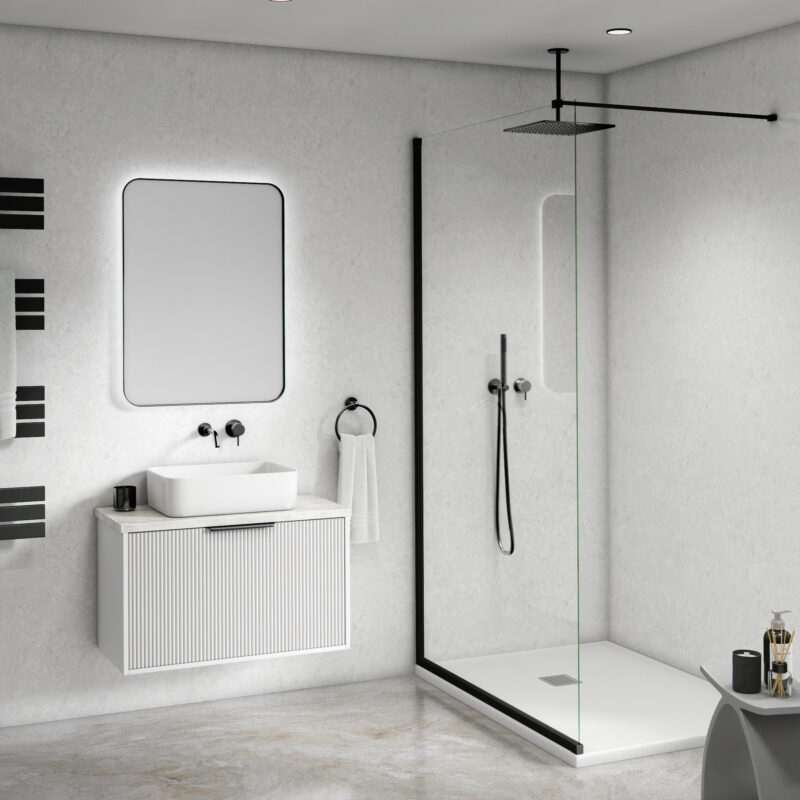 Mural Maxi Matt Waterproof Panel - White Stone