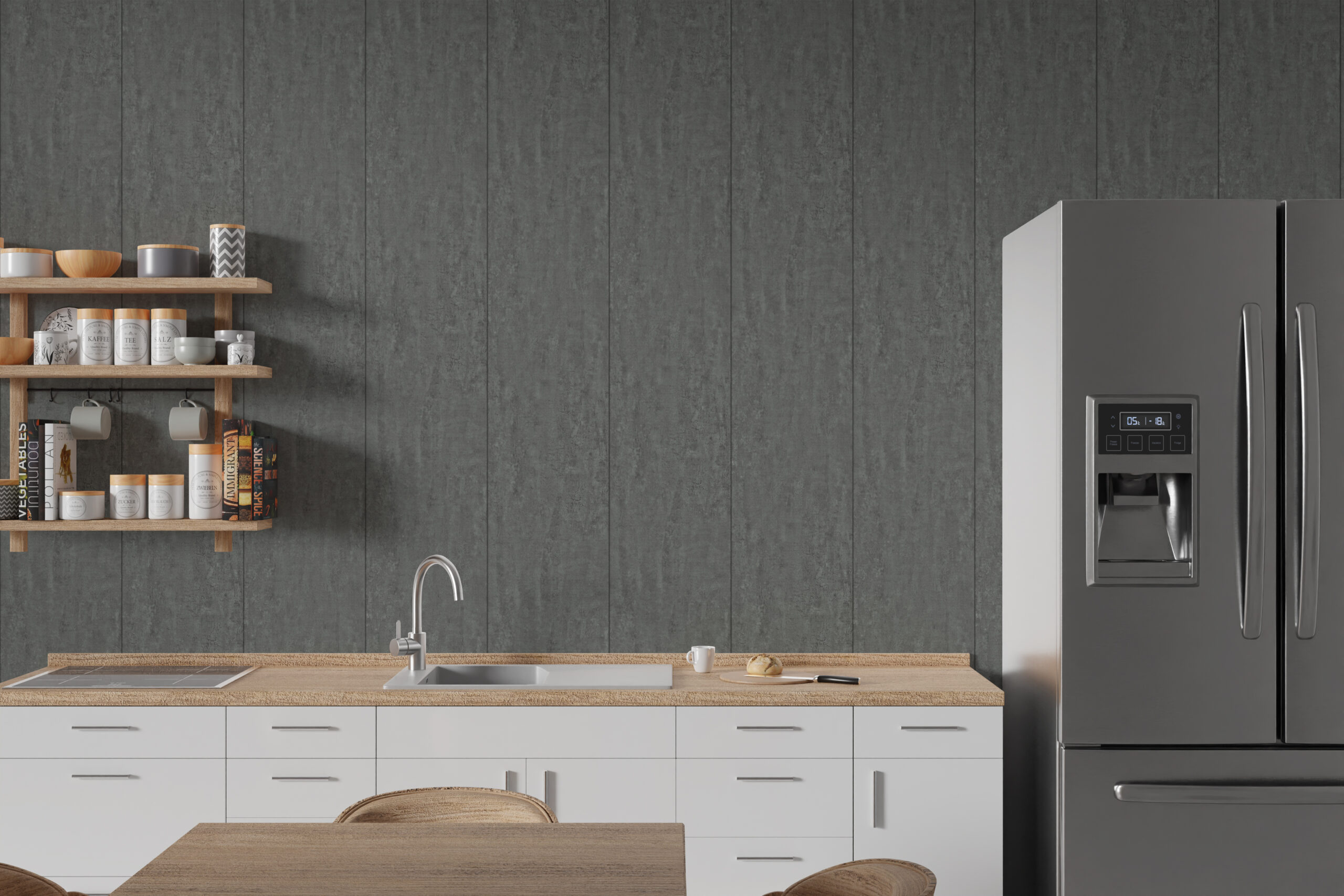 Mural Mineral Stone Effect Interior Decorative Waterproof Panel - Magnetite - Image 4