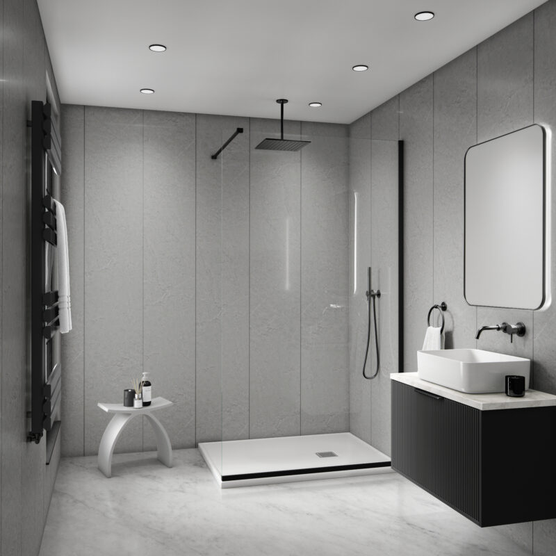 Mural Mineral Stone Effect - Grey Granite