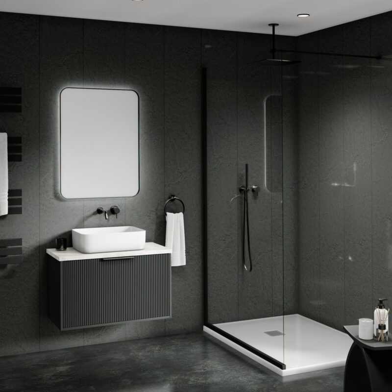 Mural Mineral Stone Effect - Black Granite