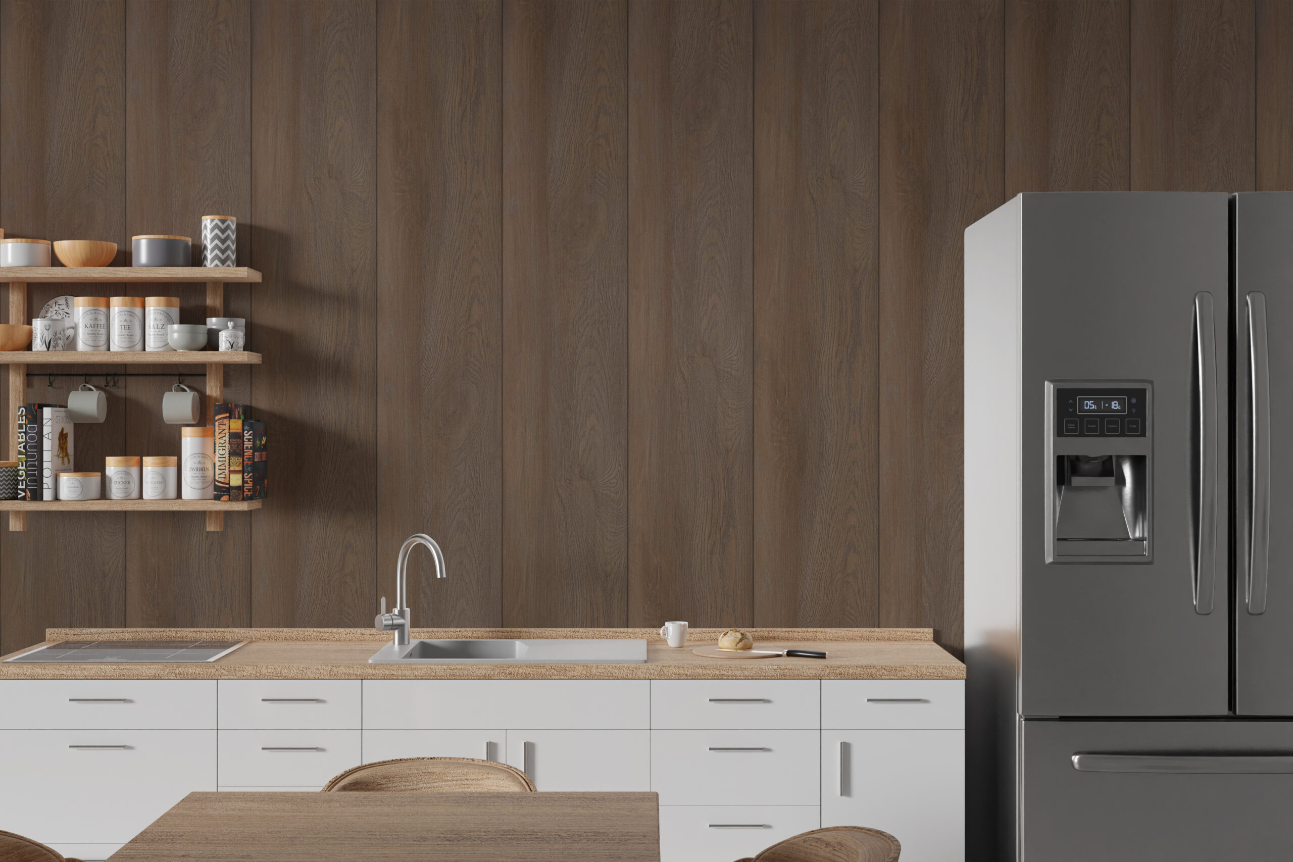 Mural Wood Grain Effect Interior Decorative Waterproof Panel - Image 10