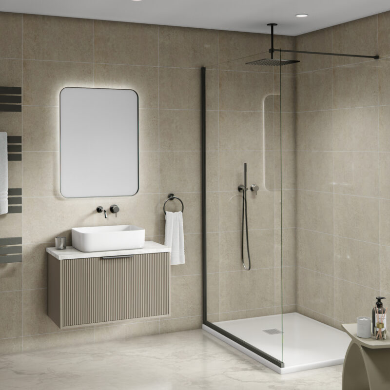 Mural Ultimo Tile Effect Wall Panel - Beige Stone