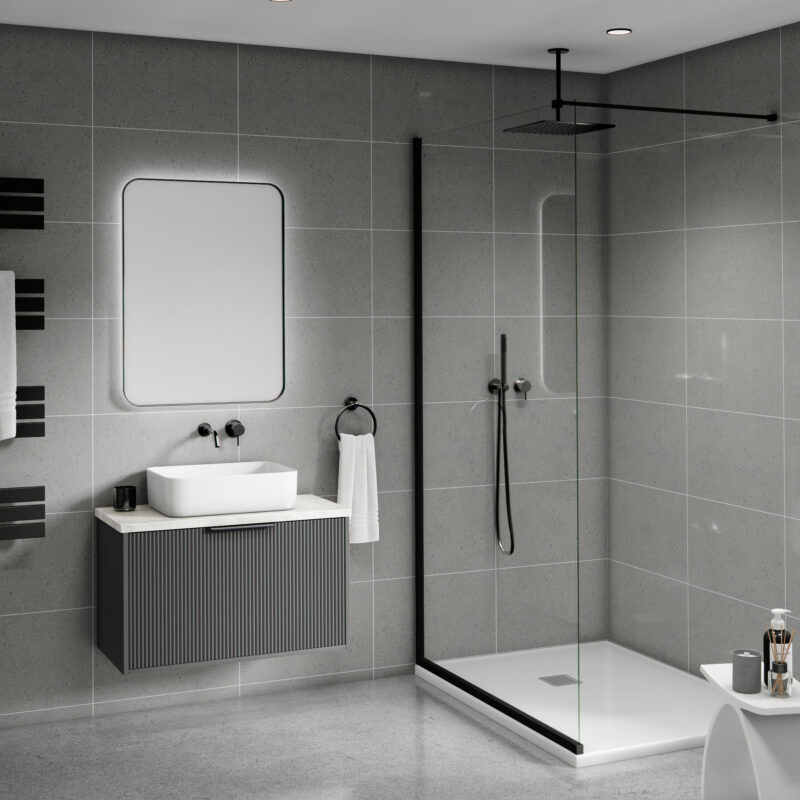 Mural Ultimo Tile Effect Wall Panel - Concrete