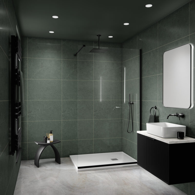 Mural Ultimo Tile Effect Wall Panel - Green Marble