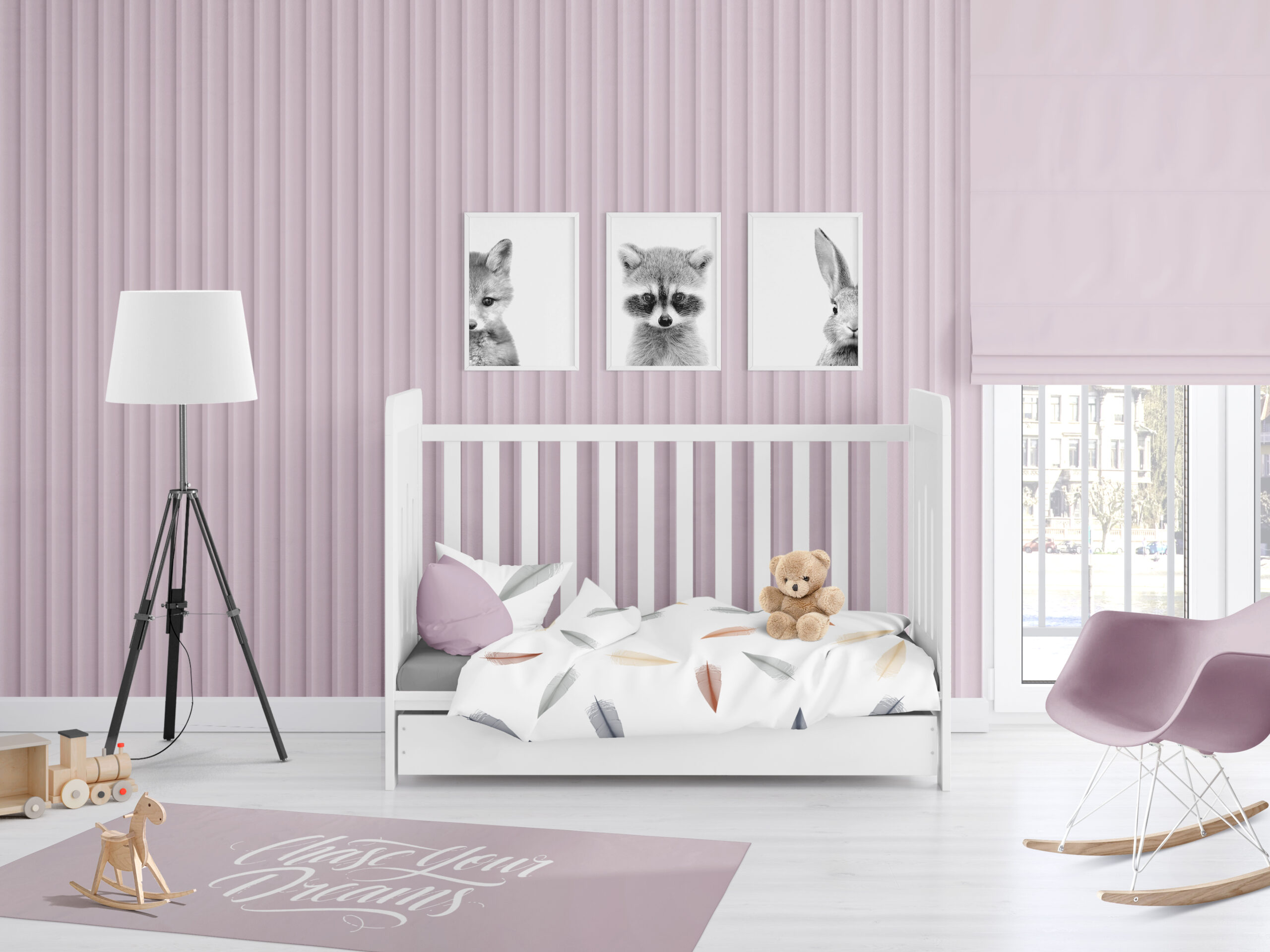 Mural Vari-Wave Wall Panel - Baby Pink - Image 3