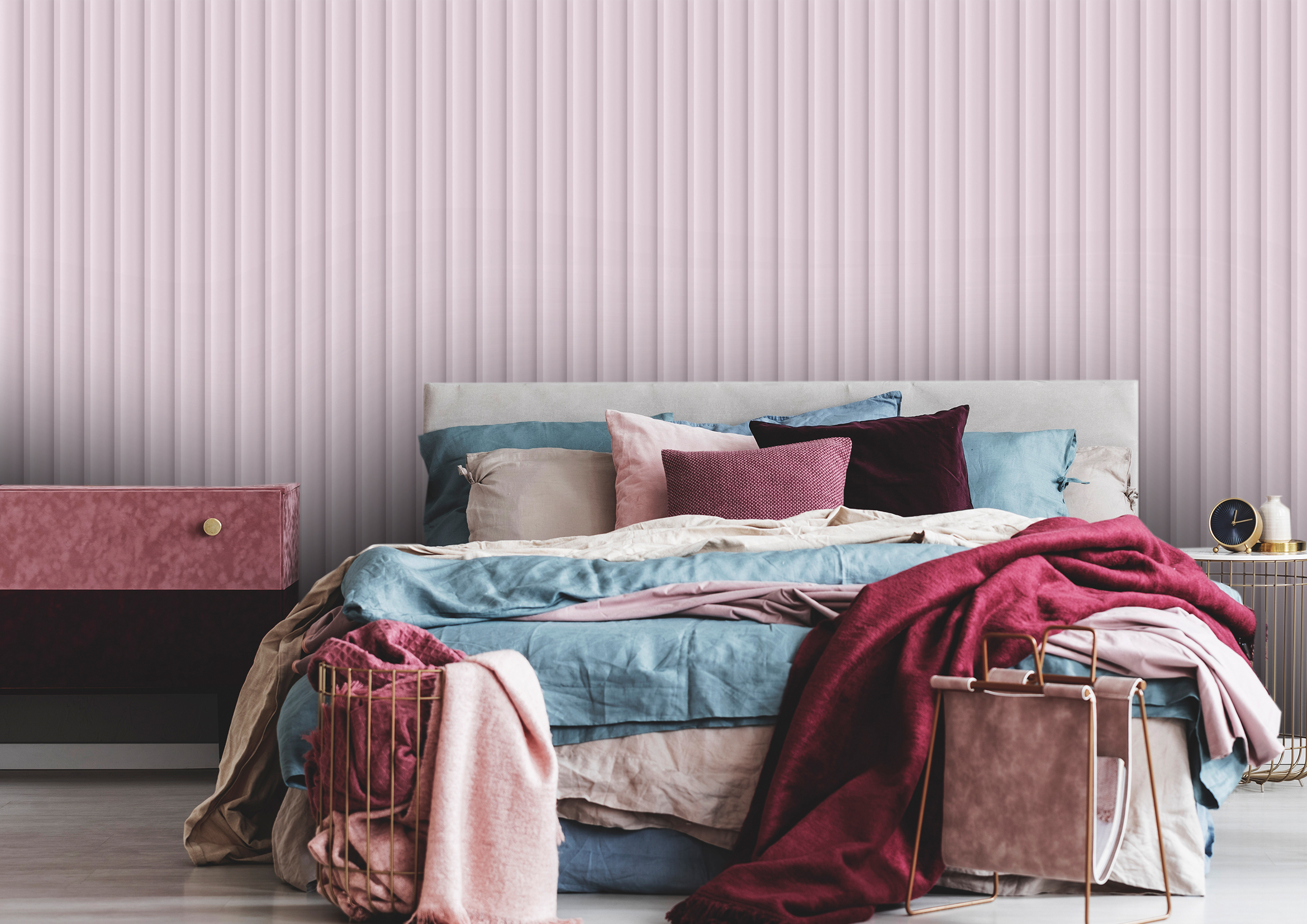 Mural Vari-Wave Wall Panel - Baby Pink - Image 6