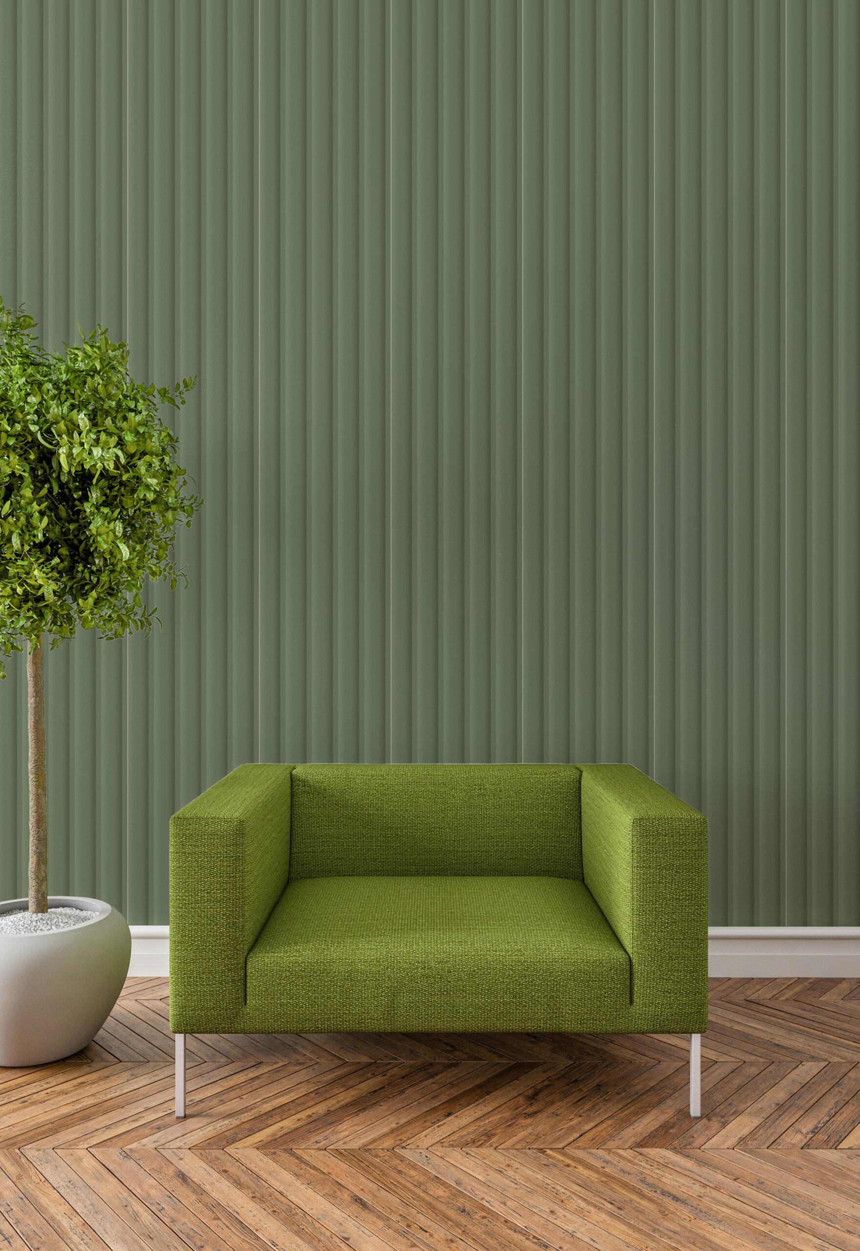 Mural Vari-Wave Wall Panel - Sage Green - Image 4
