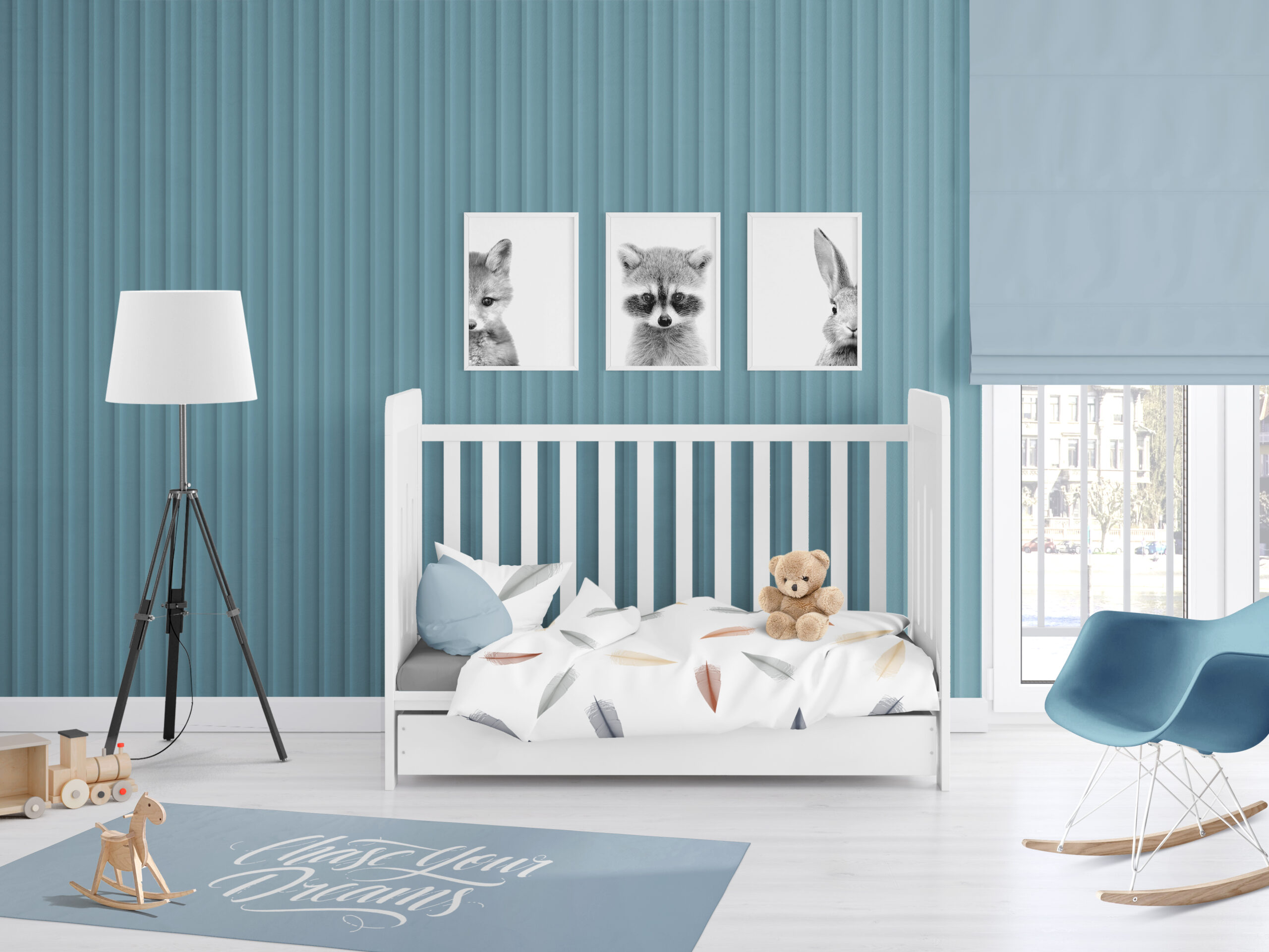 Mural Vari-Wave Wall Panel - Blue - Image 3