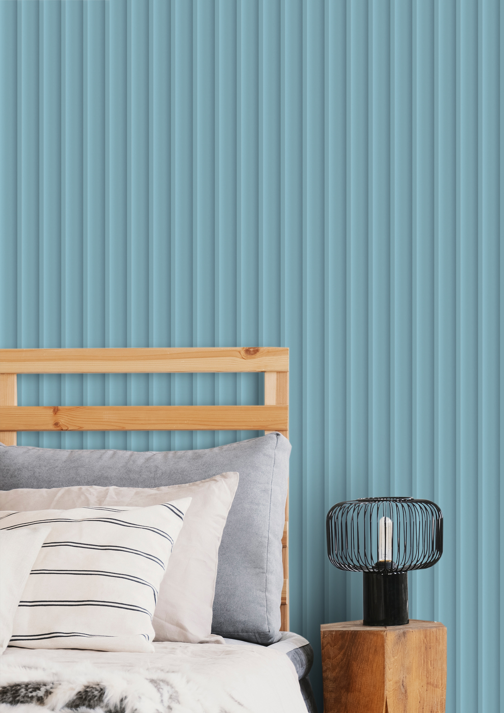 Mural Vari-Wave Wall Panel - Blue